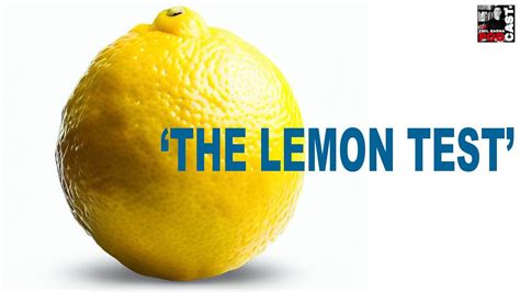 the lemon drop test|can a lemon test a person.